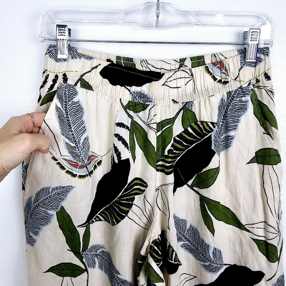 Tahari Tropical Floral Linen Pants NWT - Picture 4 of 6